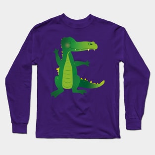 Animal Alphabet E - Elligator Long Sleeve T-Shirt